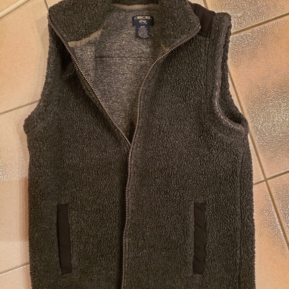 Charcoal Grey Fleece Vest, Cherokee, size S - Picture 5 of 5